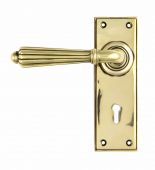 45310 From the Anvil Aged Brass Hinton Lever Lock Set