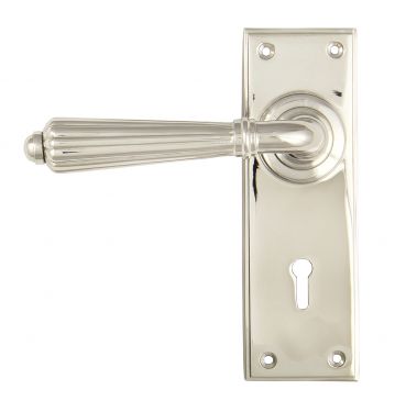 Click Here To Enlarge This Photo Of 45322 From the Anvil Polished Nickel Hinton Lever Lock Set