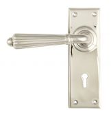 45322 From the Anvil Polished Nickel Hinton Lever Lock Set
