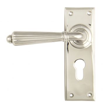 Click Here To Enlarge This Photo Of 45325 From the Anvil Polished Nickel Hinton Lever Euro Set