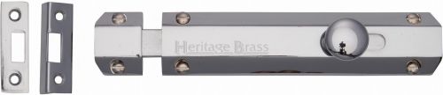 Click Here To Enlarge This Photo Of C1685 6-PC Heritage Brass Door Bolt Flat 6" Polished Chrome Finish