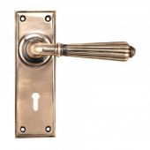 45334 From the Anvil Polished Bronze Hinton Lever Lock Set