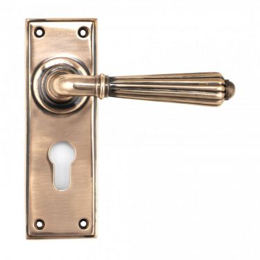 Click Here To Enlarge This Photo Of 45337 From the Anvil Polished Bronze Hinton Lever Euro Set