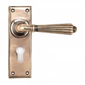 45337 From the Anvil Polished Bronze Hinton Lever Euro Set