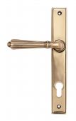 45338 From the Anvil Polished Bronze Hinton Slimline Lever Espag. Lock Set - 92mm Centres - 212mm Screw Centres