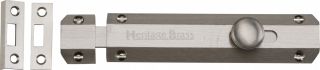 C1685 6-SN Heritage Brass Door Bolt Flat 6" Satin Nickel Finish