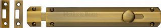 C1685 8-AT Heritage Brass Door Bolt Flat 8" Antique Brass Finish