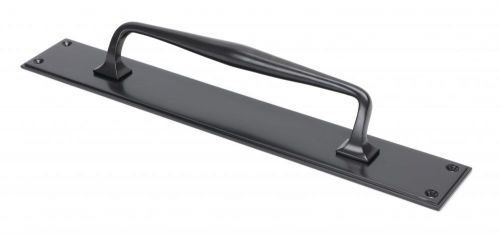 Click Here To Enlarge This Photo Of 45377 From the Anvil Aged Bronze 425mm Art Deco Pull Handle on Backplate