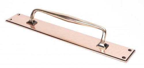 Click Here To Enlarge This Photo Of 45378 From the Anvil Polished Bronze 425mm Art Deco Pull Handle on Backplate