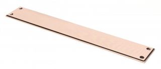 45388 From the Anvil Polished Bronze 425x65mm Art Deco Fingerplate