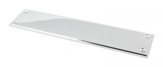 45390 From the Anvil Polished Chrome 300x65mm Art Deco Fingerplate