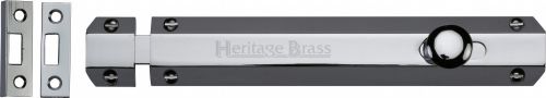 Click Here To Enlarge This Photo Of C1685 8-PC Heritage Brass Door Bolt Flat 8" Polished Chrome Finish