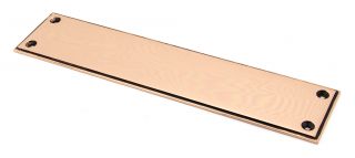 45393 From the Anvil Polished Bronze 300x65mm Art Deco Fingerplate