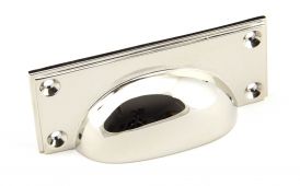 45401 From the Anvil Polished Nickel Art Deco Drawer Pull