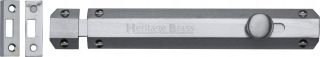 C1685 8-SC Heritage Brass Door Bolt Flat 8" Satin Chrome Finish