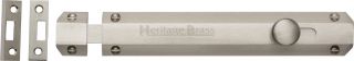 C1685 8-SN Heritage Brass Door Bolt Flat 8" Satin Nickel Finish