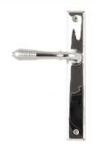 45426 From the Anvil Polished Chrome Reeded Slimline Lever Latch Set - Screw Centres 244mm