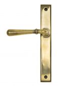 45429 From the Anvil Aged Brass Newbury Slimline Lever Latch Set - Screw Centres 244mm
