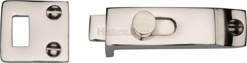 Click Here To Enlarge This Photo Of C1686-PNF Heritage Brass Slide Bolt Polished Nickel Finish