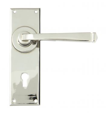 Click Here To Enlarge This Photo Of 90360 From the Anvil Polished Nickel Avon Lever Lock Set