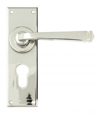 Click Here To Enlarge This Photo Of 90372 From the Anvil Polished Nickel Avon Lever Euro Set