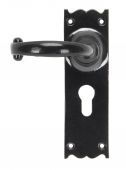 91966 From the Anvil Black Cottage Lever Euro Lock Set