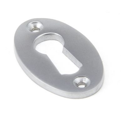 Click Here To Enlarge This Photo Of 91985 From the Anvil Satin Chrome Oval Escutcheon