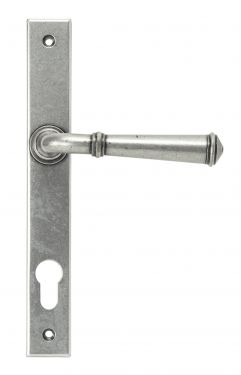 Click Here To Enlarge This Photo Of 92062 From the Anvil Pewter Regency Slimline Lever Espag Lock Set - 92mm Centres - 212mm Screw Centres
