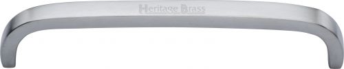 Click Here To Enlarge This Photo Of C1800 152-SC Heritage Brass Cabinet Pull D Shaped 152mm ctc Satin Chrome Finish