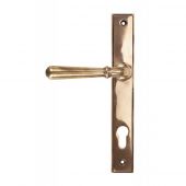91918 From The Anvil Polished Bronze Newbury Slimline Lever Espag. Lock Set - 92mm Centres - 212mm Screw Centres