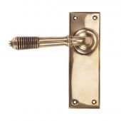 91914 From The Anvil Polished Bronze Reeded Lever Latch Set