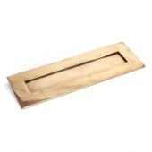 91932 From The Anvil Polished Bronze Large Letterplate - Size: 324x108mm - C/C: 292mm - Aperture: 258x44mm