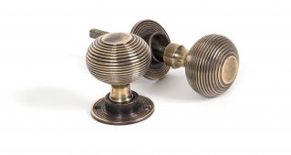 83633H From The Anvil Aged Brass Beehive Heavy Mortice/Rim Knob Set