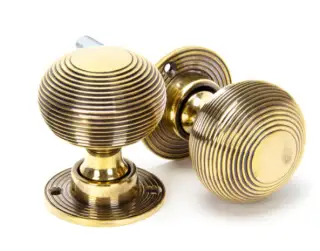 83633H From The Anvil Aged Brass Beehive Heavy Mortice/Rim Knob Set