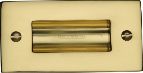 Click Here To Enlarge This Photo Of C1820 4-PB Heritage Brass Flush Pull Handle 4" Polished Brass Finish