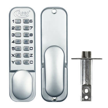 Click Here To Enlarge This Photo Of AS2300 - ASEC AS2300 Series Digital Lock With Optional Holdback - Satin Chrome