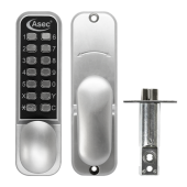 AS3301 - ASEC Oval Knob Operated Easy Code Change Digital Lock With Optional Holdback & 60mm Latch