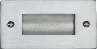 C1820 4-SC Heritage Brass Flush Pull Handle 4" Satin Chrome Finish