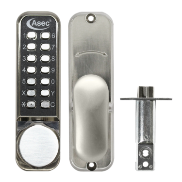 Click Here To Enlarge This Photo Of AS3302 - ASEC Round Knob Operated Easy Code Change Digital Lock With Optional Holdback & 60mm Latch