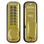 L2615 - LOCKEY 2430 Series Digital Lock Without Holdback - Polished Brass