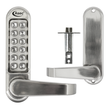 Click Here To Enlarge This Photo Of AS4302 - ASEC Digital Lock With Clutched Handle & 60mm Latch with Free Passage