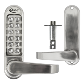AS4302 - ASEC Digital Lock With Clutched Handle & 60mm Latch with Free Passage