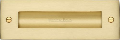 Click Here To Enlarge This Photo Of C1820 6-SB Heritage Brass Flush Pull Handle 6" Satin Brass Finish