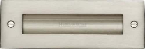 Click Here To Enlarge This Photo Of C1820 6-SN Heritage Brass Flush Pull Handle 6" Satin Nickel Finish