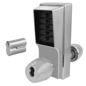 4917 - DORMAKABA Series 1000 1041B Knob Operated Digital Lock With Key Override & Passage Set - Satin Chrome