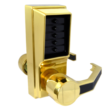 Click Here To Enlarge This Photo Of L8454 - DORMAKABA Simplex L1000 Series L1031 Digital Lock With Passage Set Right Handed - Polished Brass