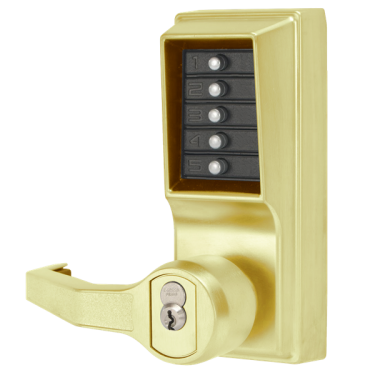 Click Here To Enlarge This Photo Of L8453 - DORMAKABA Simplex L1000 Series L1021B Digital Lock Left Handed - Polished Brass