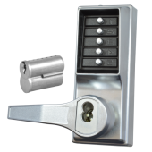L11940 - DORMAKABA LP1000 Series Front Only Digital Lock to suit Panic Latch With Key Override Left Handed - Satin Chrome