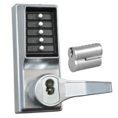 L11941 - DORMAKABA LP1000 Series Front Only Digital Lock to suit Panic Latch With Key Override Right Handed - Satin Chrome