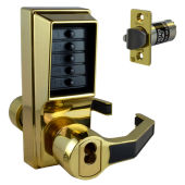 L8456 - DORMAKABA Simplex L1000 Series L1041B Digital Lock With Key Override & Passage Set Right Handed - Polished Brass